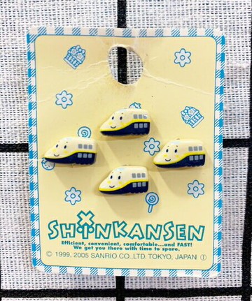 【震撼精品百貨】Shin Kan Sen 新幹線 三麗鷗新幹線造型迷你扣(4入)#46809 震撼日式精品百貨