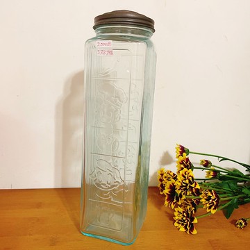 日本mister donut鋁蓋玻璃瓶