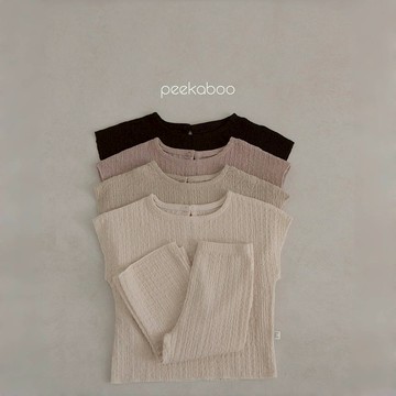 peekaboo 細緻褶皺兒童套裝【現貨+預購】女童套裝 寶寶套裝 兒童衣服 兒童睡衣 居家服 嬰兒套裝 韓國童裝