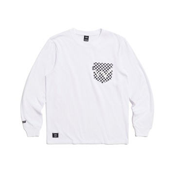 EDWIN｜男裝｜方格口袋寬版長袖T恤