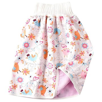 日本竹纖維隔尿褲  L  愛心小鳥裙  1件