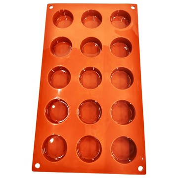 Silikomart 15連布丁模  矽膠材質，尺寸295x175x20mm  30.027.00.0060  1個