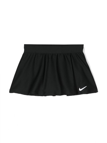 Nike Kids - logo-print tennis skirt - kids - Spandex/Elastane/Polyester/Polyester - 14 yrs - Black