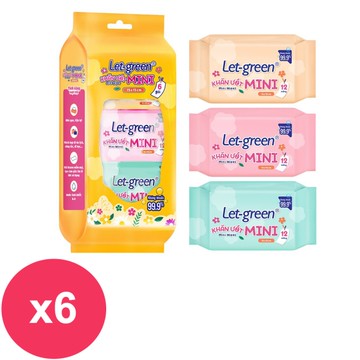 立得清迷你濕巾12抽6包X6組