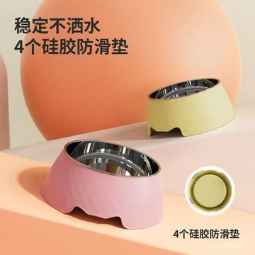 [24時熱賣]寵物碗 自動餵食碗 慢食碗狗碗寵物碗單碗狗盆寵物食具狗碗不鏽鋼加厚貓碗寵物碗大號寵物 UELY
