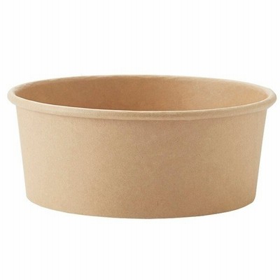 HEIKO(ヘイコー):未晒フードカップ 浅750ml 25個入 004500010 脱ブラスチック 持ち帰り 使い捨て 容器 エコ