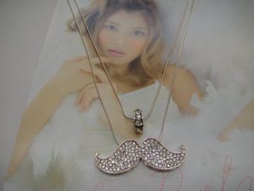 現貨供應＊JIFU 鉅釜皮件＊翹鬍子百搭細緻雙鑽鏈(K627)