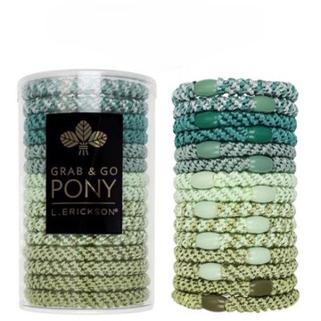 L. Erickson 彈力髮圈-Aloe 粗款髮圈 桶裝15入 不咬髮 名牌髮圈【南風百貨】