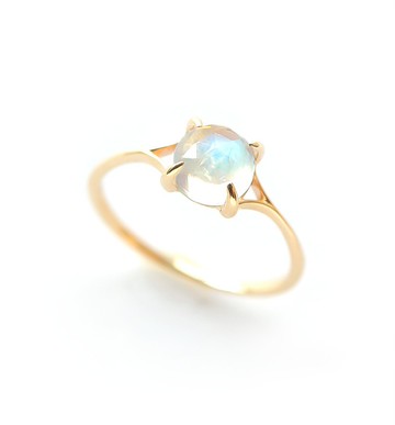 藍月光石 K10 戒指 玫瑰式切割 ~VALOA~ 六月誕生石