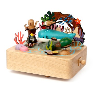 知音文創｜海洋潛水木製搖擺轉架音樂鈴