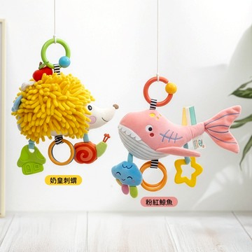 【OceanBaby】動物安撫音樂拉鈴_(抓握學習玩具/彌月禮/新生兒玩伴/搖鈴/安撫玩具/拉鈴)