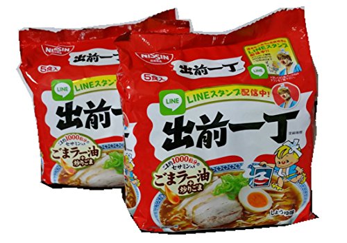 日清食品 出前一丁 しょうゆ ごまラー油 炒りごま ５食パック2