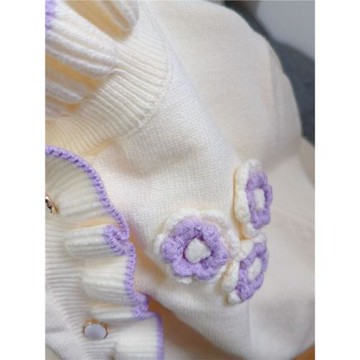 開年福利~女童針織開衫女寶寶洋氣立領百搭洋氣針織開衫女童外套