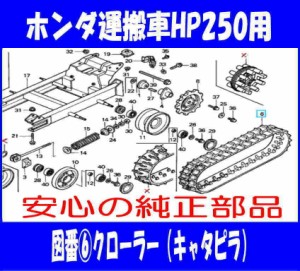 安心の ホンダ 純正部品 運搬車 HP250用 クローラー(キャタピラ)[42755740003ZA]