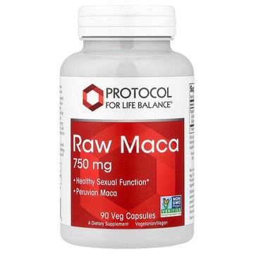 Protocol for Life Balance, 未加工瑪卡，750 毫克，90 粒素食膠囊