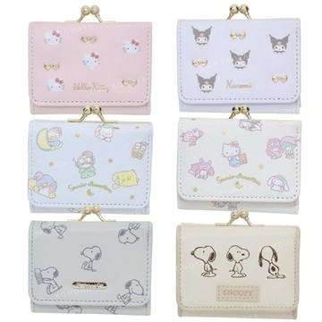 小禮堂 Sanrio 三麗鷗 史努比 皮質口金短夾