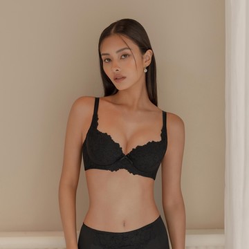 曼黛瑪璉 包覆提托經典內衣 B-E罩杯(黑)