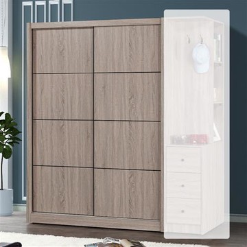 【MUNA】 艾利5X6.6尺推門衣櫥/衣櫃(不含側邊櫃)