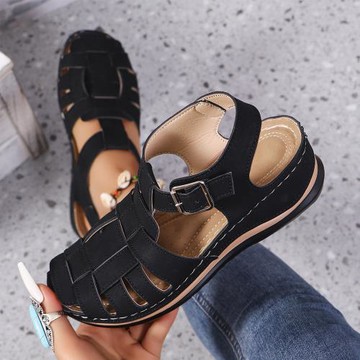 Taroko 簡約羅馬風女款大尺碼輕便涼鞋(3色可選)