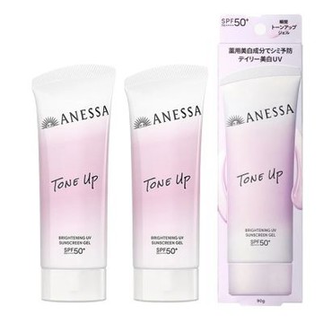 資生堂 ANESSA 安耐曬 美肌潤色防曬水凝乳 90gX2入組