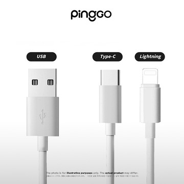 PingGO 原廠品質 充電線 USB to 蘋果接口 Type-C 快充線 適用手機 iPhone Max Pro