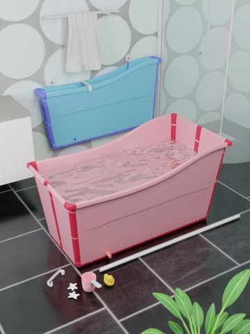 浴桶可摺疊家用中大童洗澡盆兒童浴盆雙胞胎泡澡桶大人大號浴缸【林之舍】