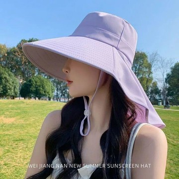 全臉防曬肩頸帽 遮陽帽 防曬帽 遮陽帽 披肩防曬帽女 防曬帽子 魚夫帽 折疊帽 夏季新款超大披肩 遮陽漁夫帽