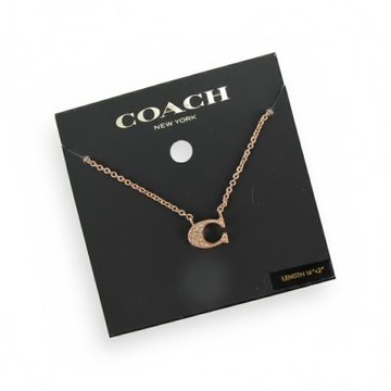 COACH經典C項鍊91433(玫瑰金水鑽)