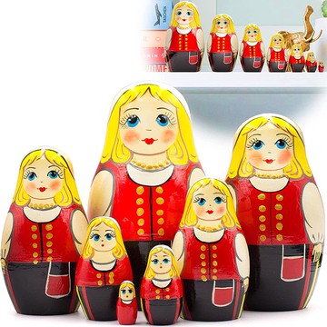 俄羅斯嵌套娃娃 7 件套 - 芬蘭傳統服飾套娃