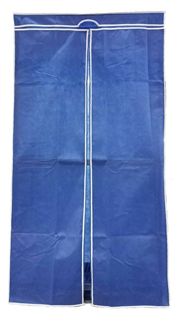 金屬與塑膠的完美組合 三層塑力士吊衣架-附布套90x45x180cm