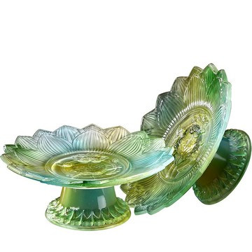 供奉盤 供盤 家用 供奉拜神供佛用品琉璃蓮花供果盤佛前供果果盤上供貢盤 【CM2356】