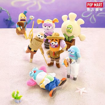 【POP MART 泡泡瑪特】海綿寶寶-比奇堡的居民們-搞怪毛絨第二彈盲盒(1入)