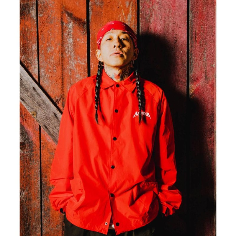 Ally＆Dia LOGO COACH JACKET RED Mサイズ | studioimmobiliareelleon.com