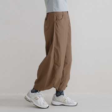 a la sha 紋理細條紋寬鬆長褲