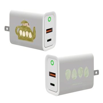 【插畫家聯名】Mandie茶壺小刺蝟USB3.0+PD20W雙孔充電器
