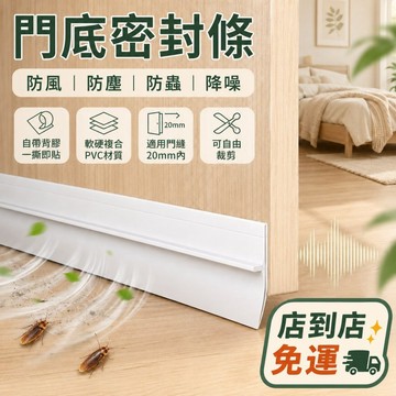 【台灣現貨】門底密封條 軟硬複合PVC 自黏防風防塵防蟲降噪 可裁剪門縫擋風條 房門浴室門隔音條