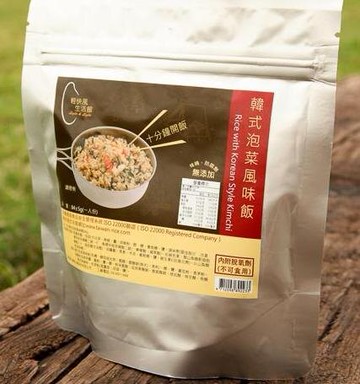 乾燥飯/登山糧食/沖泡飯/乾燥袋飯/輕量化/防災備糧 輕快風背包客廚房 韓式泡菜風味飯(新配方)