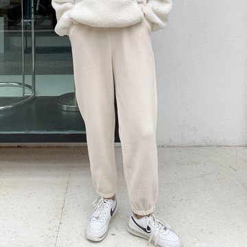 燈芯棉褲子女直筒闊腿九分褲薄春季新款寬松束腳休閑蘿卜奶奶女褲