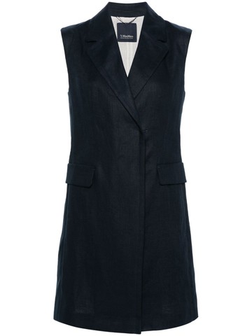 'S Max Mara - Marie linen vest - women - Polyamide/Linen/Flax/Cotton - 40 - Blue