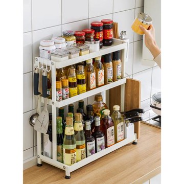 廚房置物架臺面調料架三層家用多功能佐料調味品菜板收納桌面架子