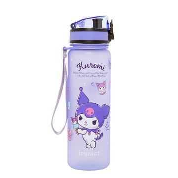 【IMPACT】怡寶 | 酷洛米Kuromi彈蓋Tritan水壺/水杯/水瓶(500ML)附提繩-粉紫IMKUB01PL