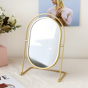 Just Homee歐式霧金橢圓形桌鏡28.5cm