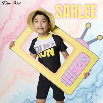 【沙麗品牌】  男童/中童短袖二件式泳裝 NO.23602A8