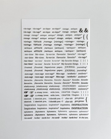 復古霧面透明燙金字母貼紙 (1張)