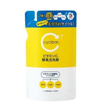 日本熊野 cyclear維他命C洗顏慕斯-補充包250ml