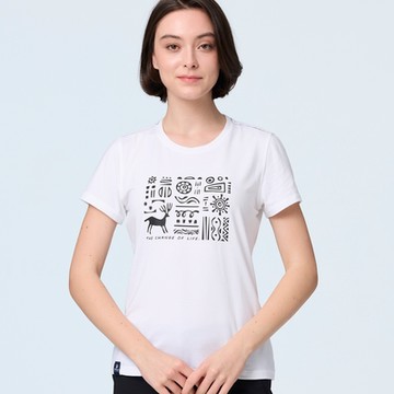 【WILDLAND荒野】女瀰漫部落戶外機能T白色