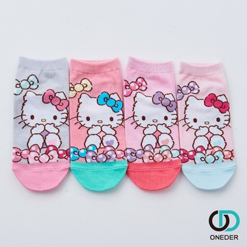 Sanrio Kitty童短襪 凱蒂貓直版襪 KT-A650 | ONEDER 旺達棉品