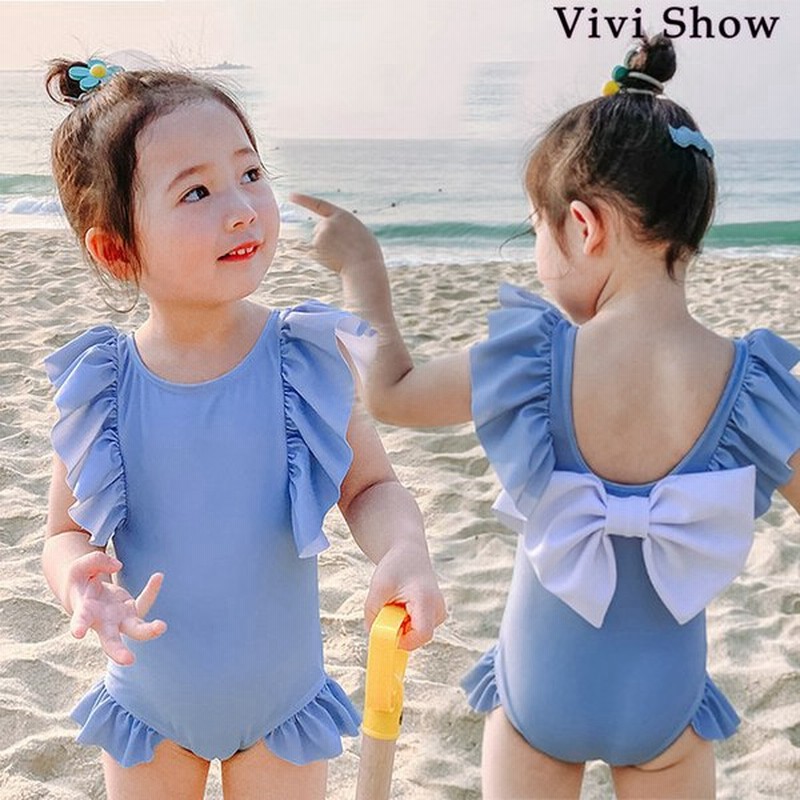 子供 水着 キッズ水着 女の子 水着 背中リボン 子供 水着 女の子 水着 ジュニア水着 中学生 ガールズ プール スイムウェア フリル キュート 通販 Lineポイント最大get Lineショッピング
