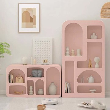 巴胺法式奶油風洞穴櫃櫃展示櫃客廳陳列置物櫃ins風收納架臥室197SFY 快速出貨