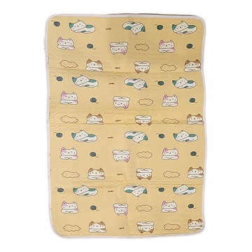 毛皇上 乳膠涼感墊 橙色貓咪 寵物墊  L(60 x 45cm)  1入